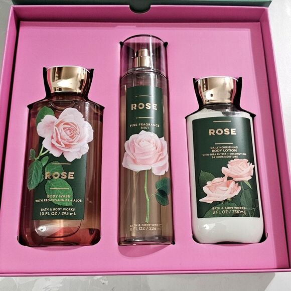 Bath & Body Works Rose Mother's Day Full Size 4 Piece Body Care Set in Gift Box - Picture 2 of 11